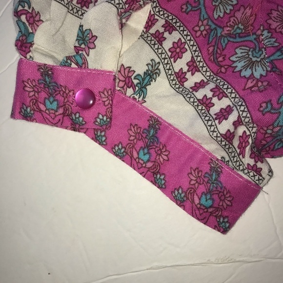 2/$20 True Destiny Boho Lace Short Puff Sleeve Top M - Picture 7 of 7